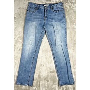 Levis 505 Jeans Y2K‎ Women 12 Blue Straight Leg Medium Wash Stretch whiskers